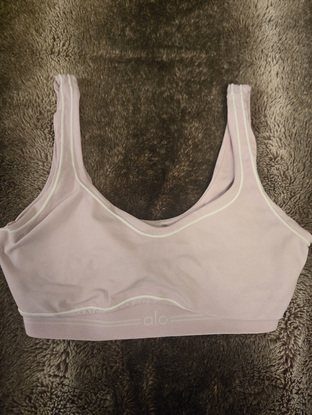 ALO SIZE MEDIUM Yoga Light PINK Seamless Sports Bra